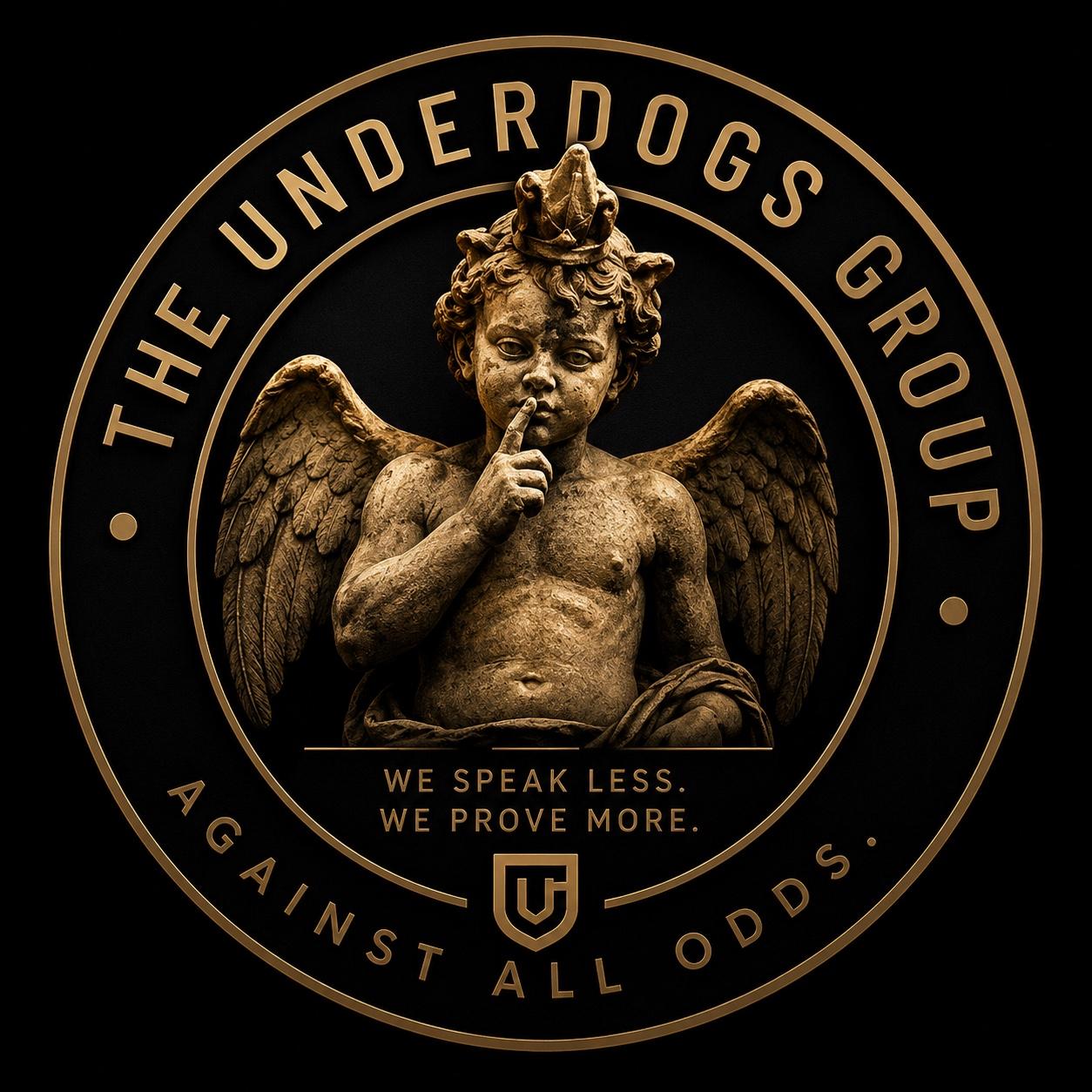 The Underdogs Group official black and gold emblem